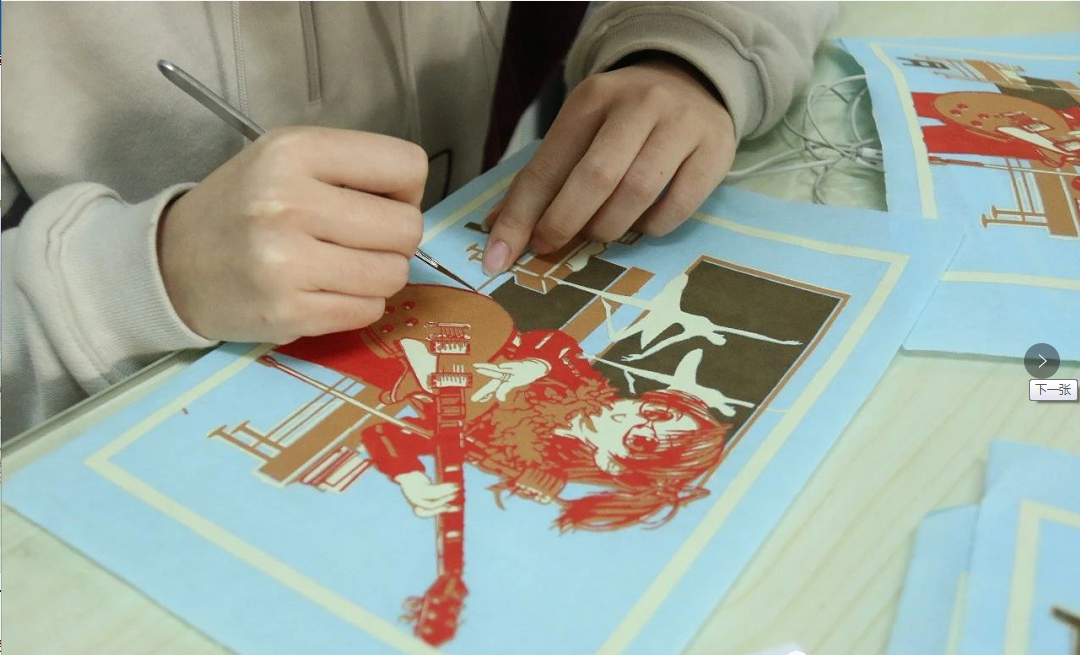 艺术设计系剪纸工作室火热进行中